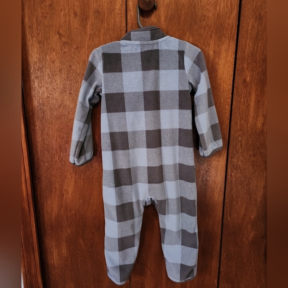 Carters Fleece Zipup Onesie - Picture 3 of 4